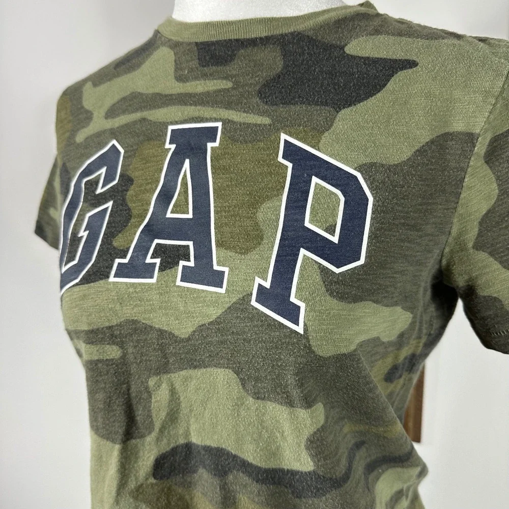 Kids Gap Logo Camo Tee Shirt - SIZE L Baby Tee Y2K‎